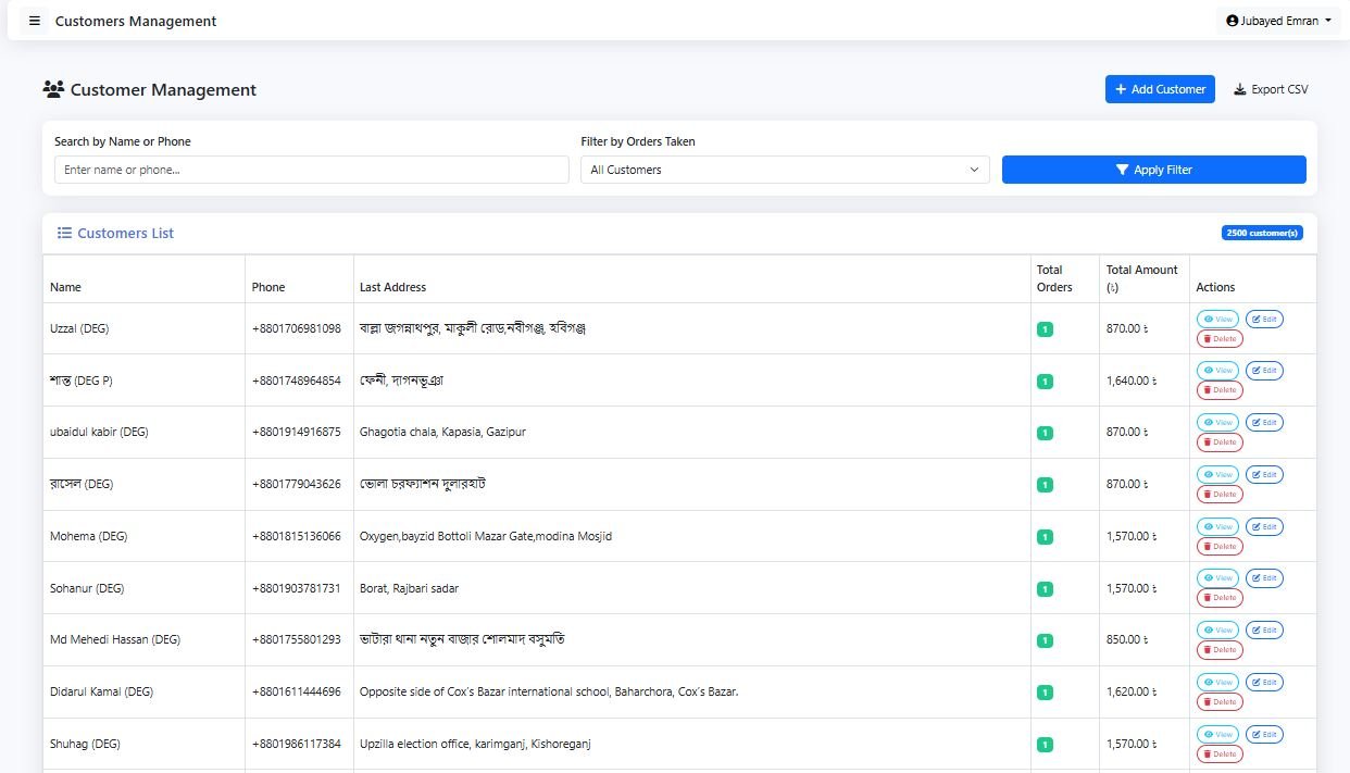 Customers module screenshot
