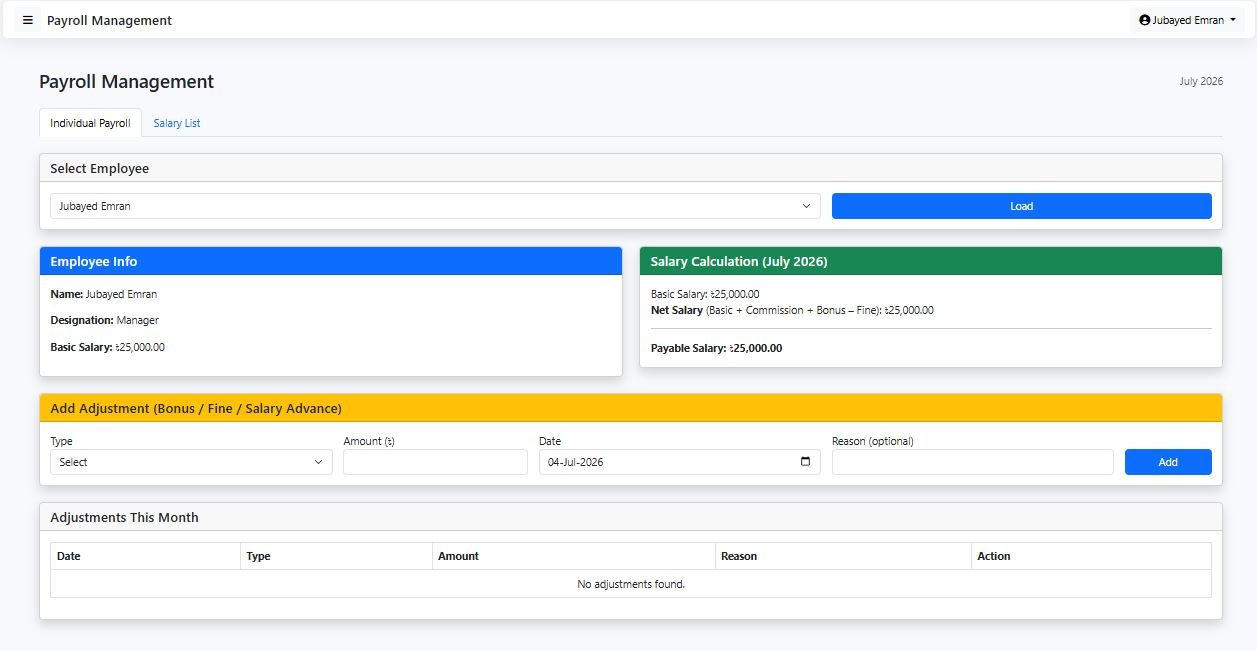 Payroll module screenshot
